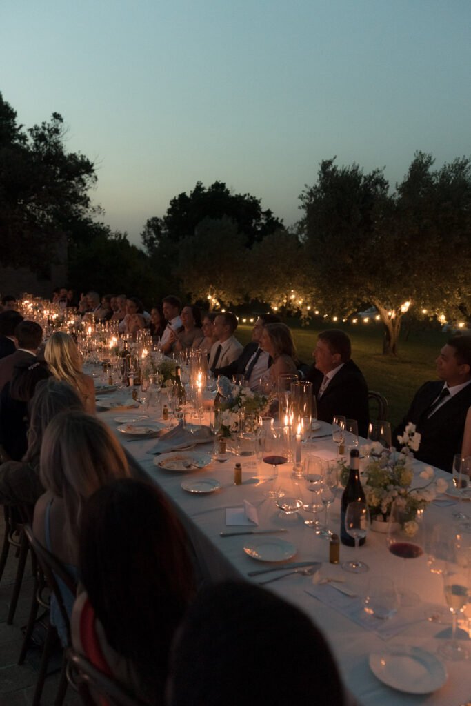 fotografo matrimonio Viterbo cena a lume di candela
